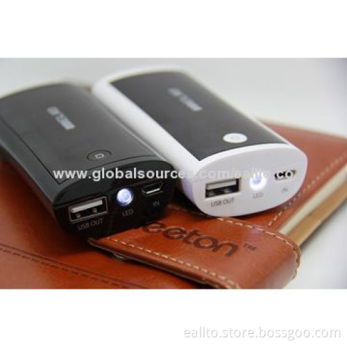 Power Bank with LED Torch, 5,200mAh CapacityNew